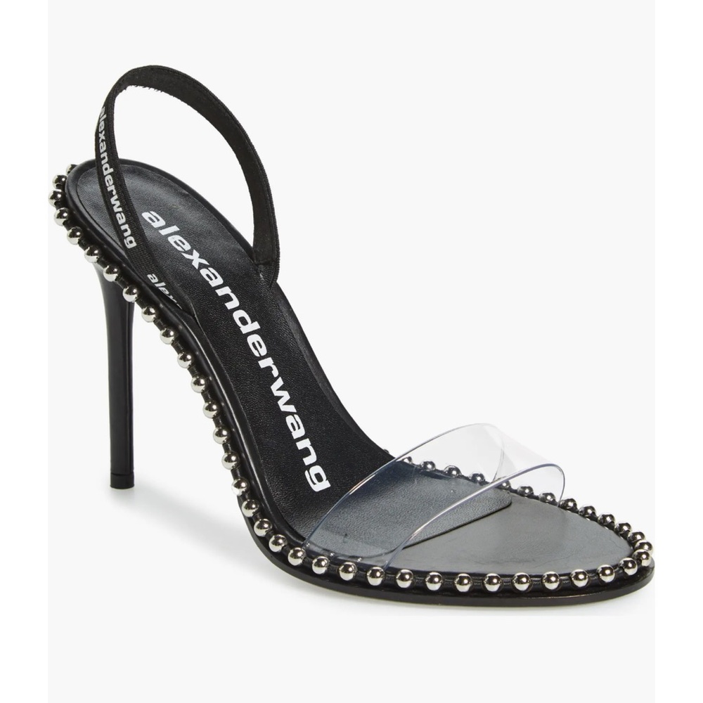 Alexander Wang Black Heels with Clear Strap